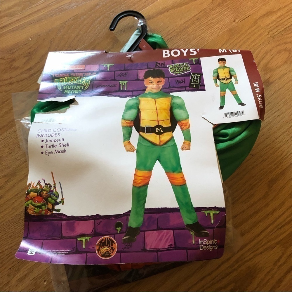 Teenage Mutant Ninja Turtles Costume Mikey Medium 8 Green Halloween Orange